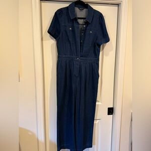 Whistles Dark Blue Denim Top with Logo Tag